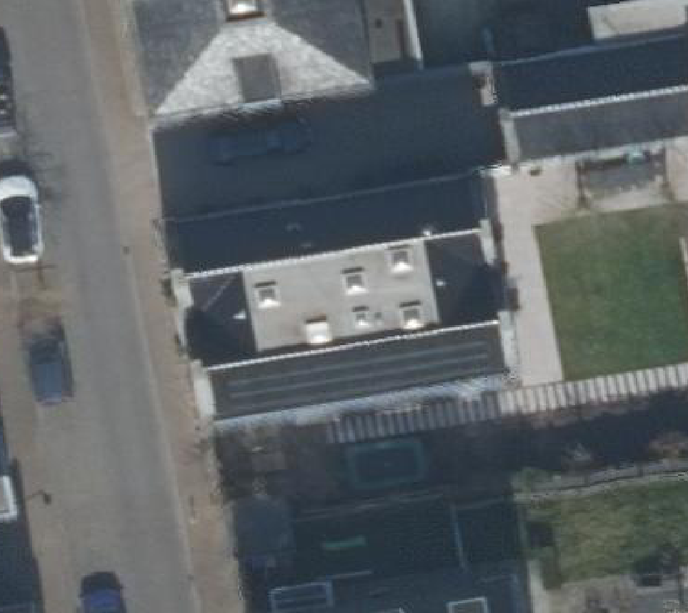 True ortho luchtfoto van Loenen aan de Vecht met zicht op woning