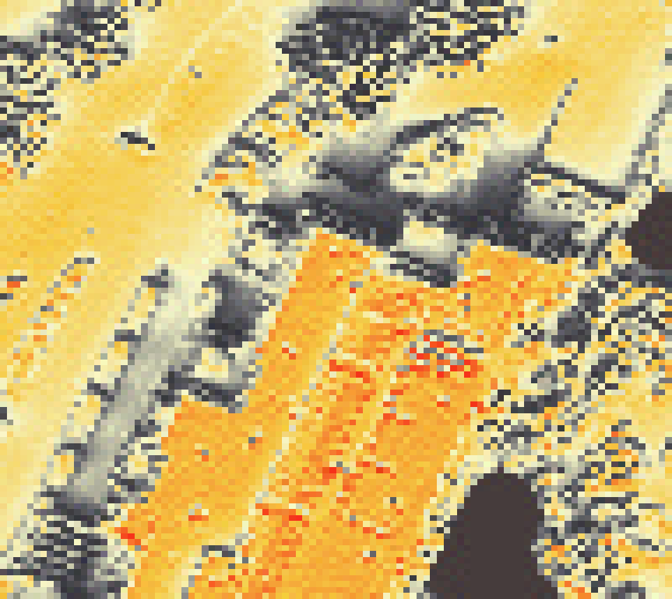 PV-irradiatie op daksegment met intensiteitsverdeling van zonlicht