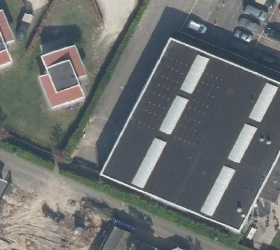 True ortho Luchtfoto op daksegment