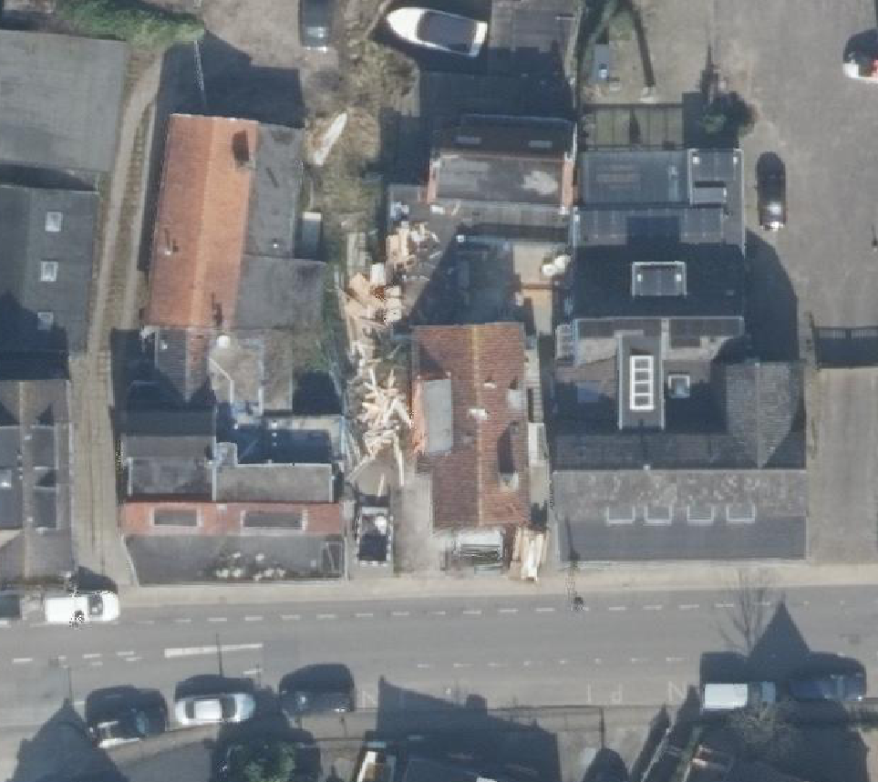 True ortho Luchtfoto op daksegment