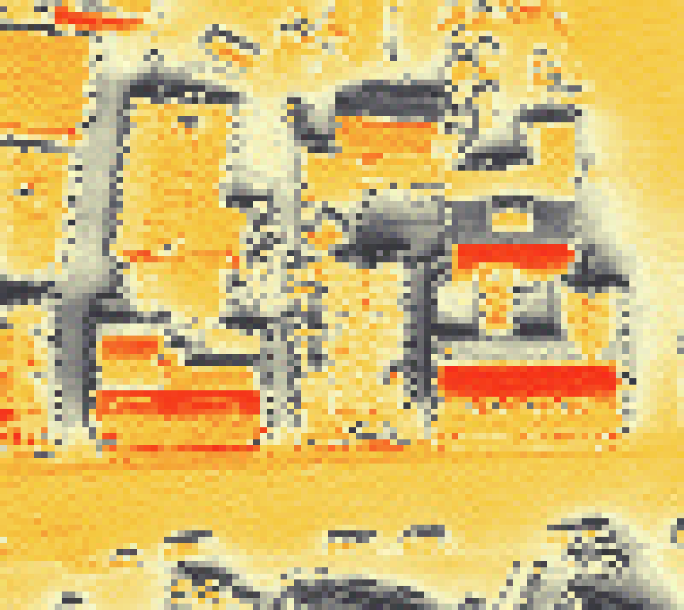 PV-irradiatie op daksegment met intensiteitsverdeling van zonlicht