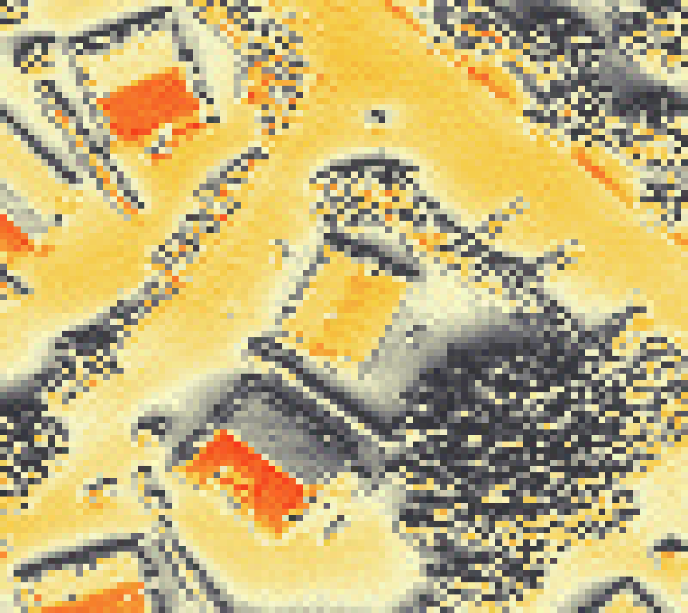 PV-irradiatie op daksegment met intensiteitsverdeling van zonlicht