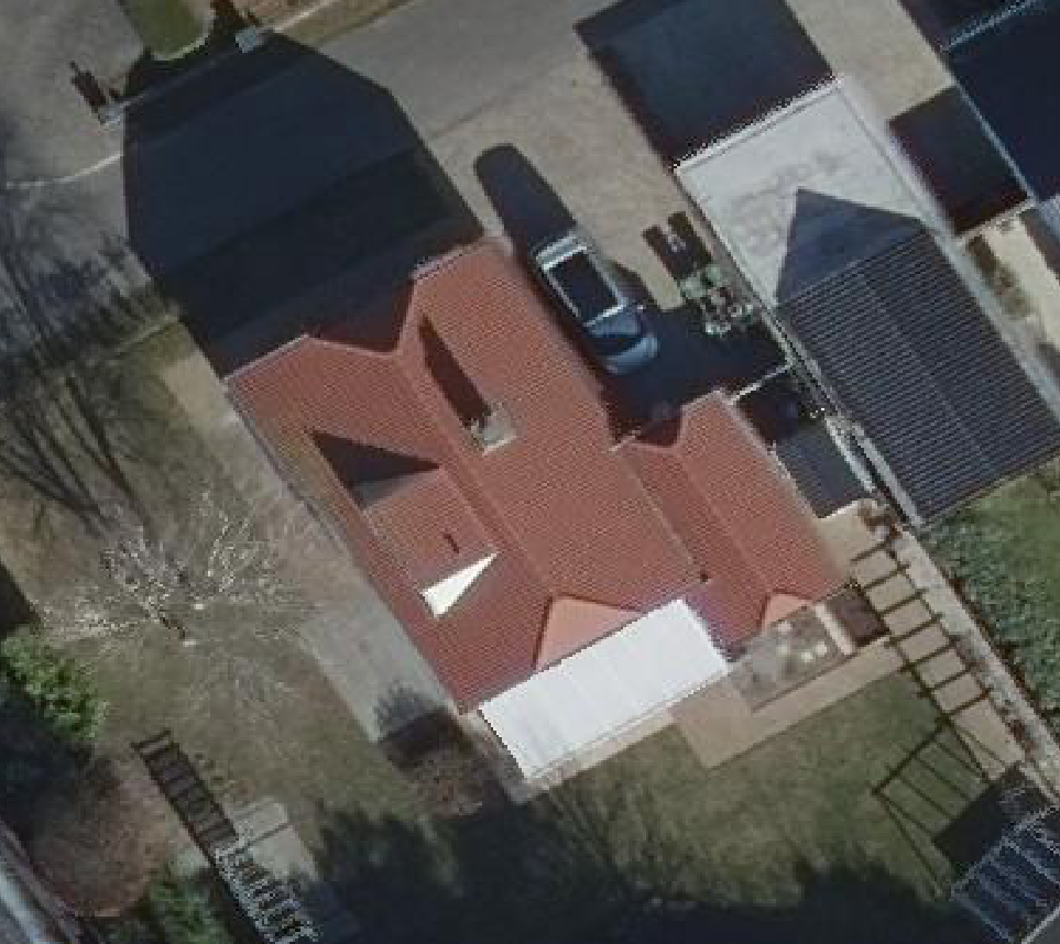 True ortho luchtfoto van Burgh-Haamstede met zicht op woning