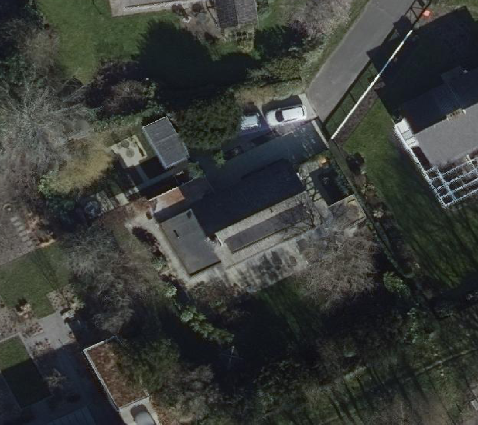 True ortho Luchtfoto op daksegment