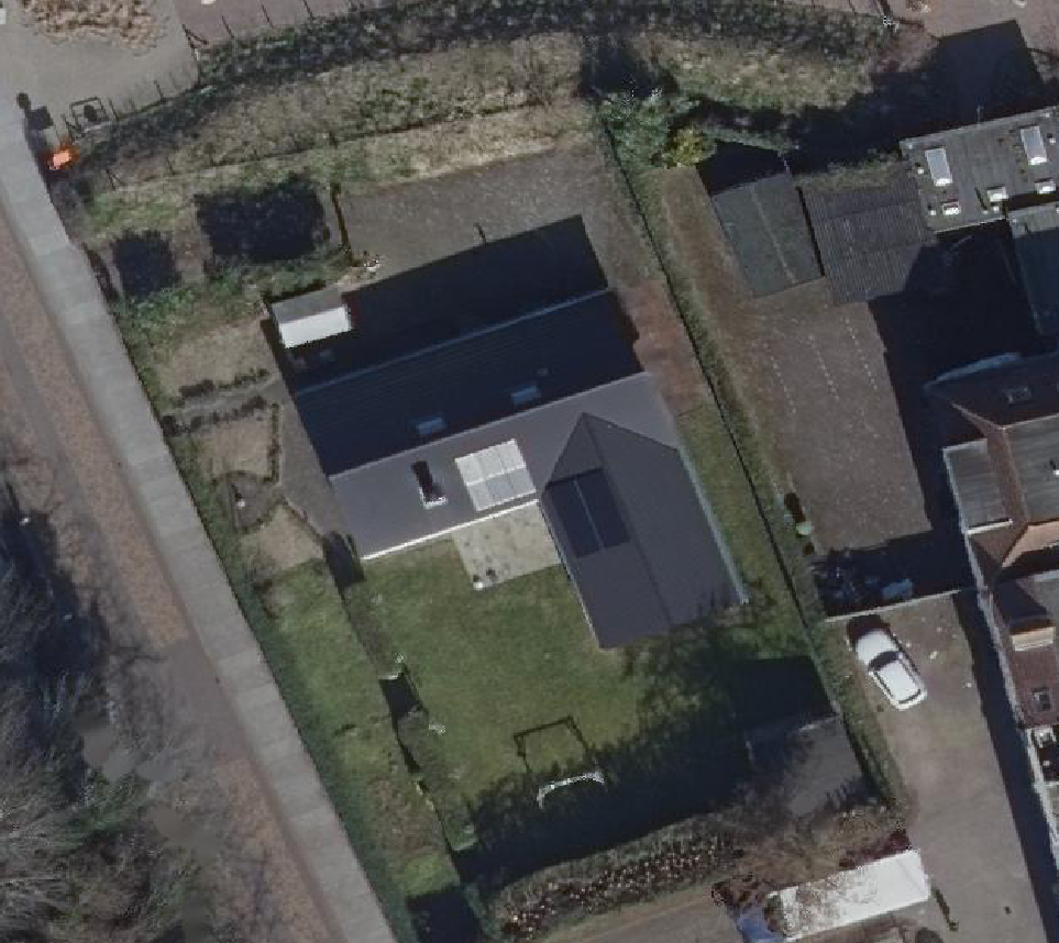 True ortho Luchtfoto op daksegment