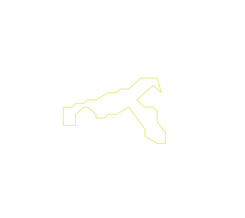 Daksegment ingezoomd met contourlijnen en structuurweergave