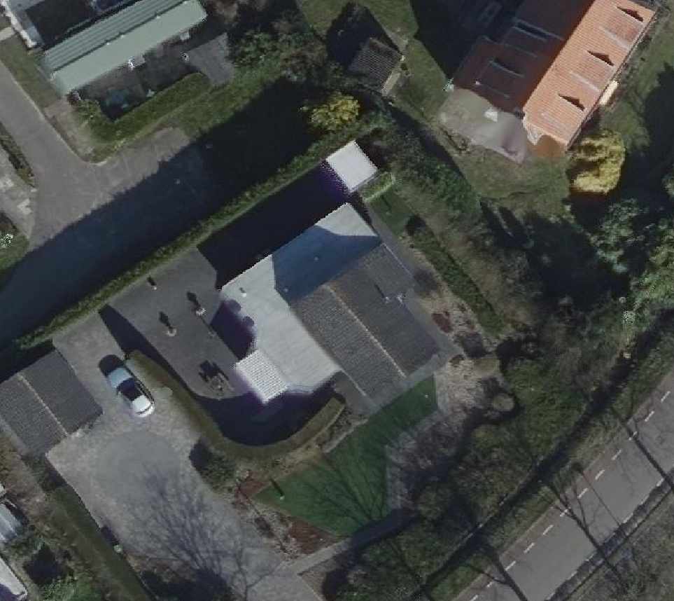 True ortho Luchtfoto op daksegment