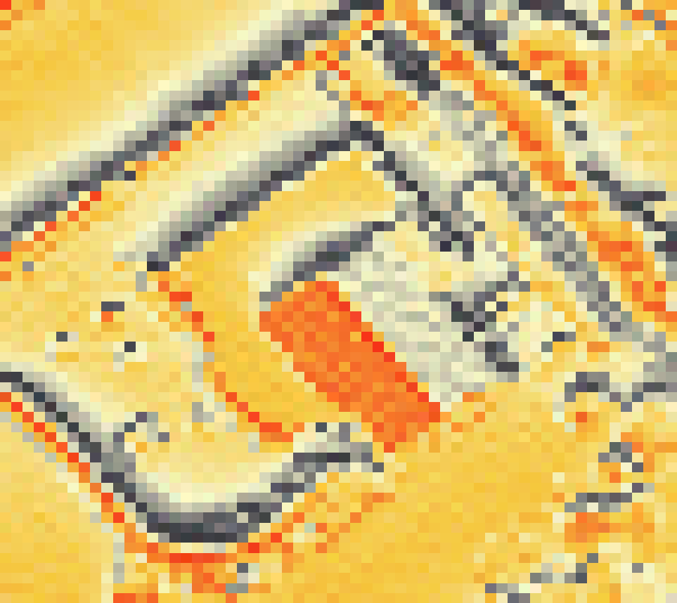 PV-irradiatie op daksegment ingezoomd met intensiteitsverdeling van zonlicht