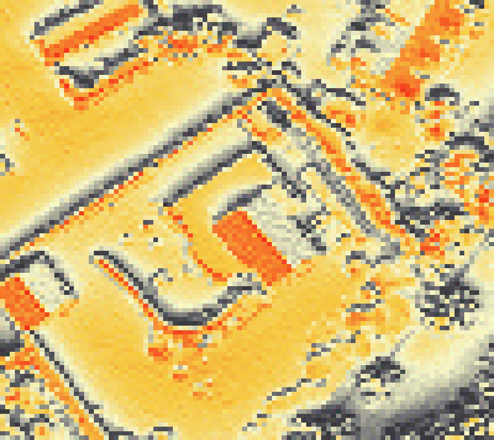 PV-irradiatie op daksegment met intensiteitsverdeling van zonlicht
