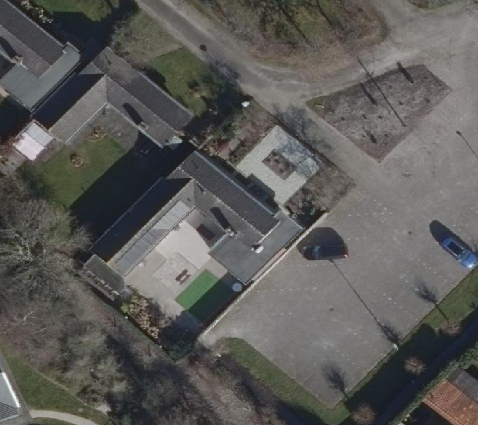 True ortho Luchtfoto op daksegment
