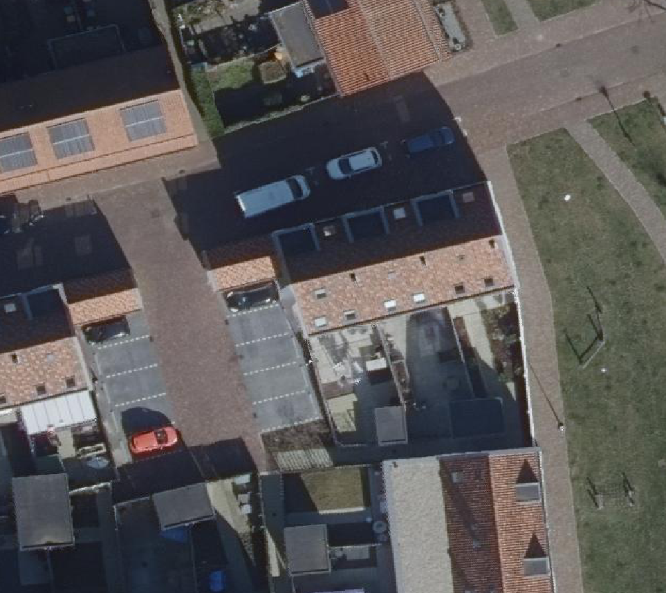 True ortho Luchtfoto op daksegment