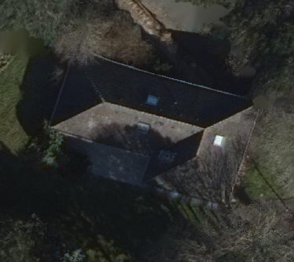 True ortho Luchtfoto op daksegment ingezoomd