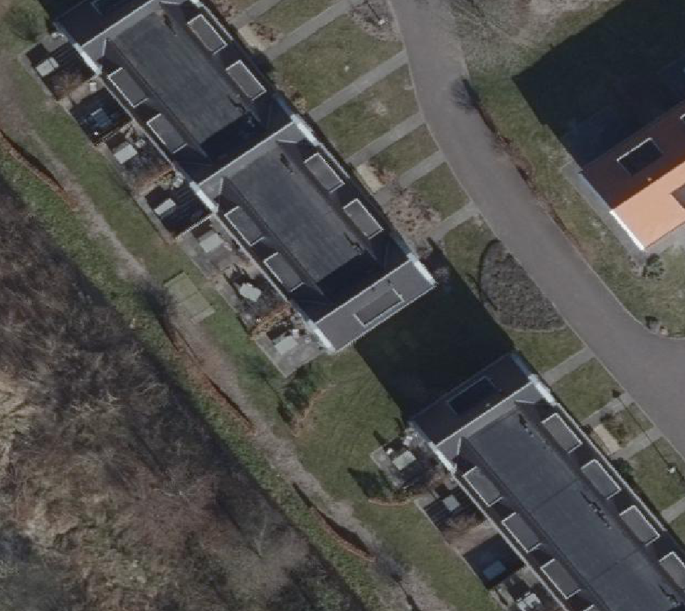 True ortho Luchtfoto op daksegment