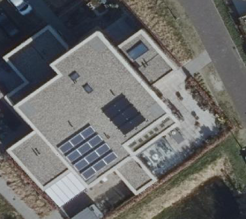 True ortho luchtfoto van Burgh-Haamstede met zicht op woning