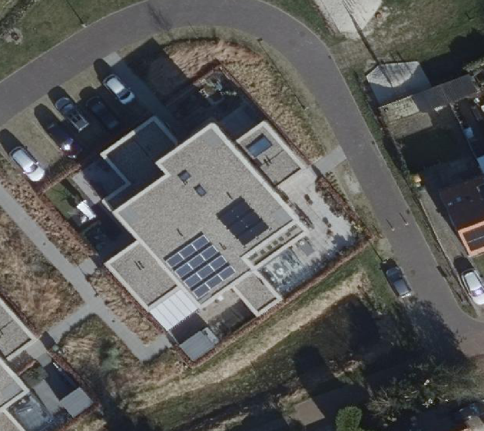 True ortho Luchtfoto op daksegment