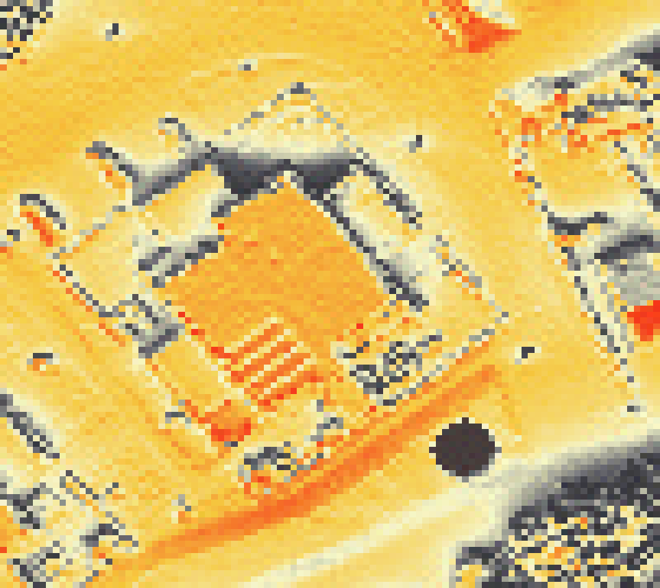 PV-irradiatie op daksegment met intensiteitsverdeling van zonlicht