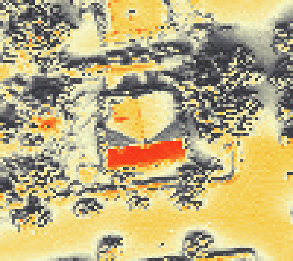 PV-irradiatie op daksegment met intensiteitsverdeling van zonlicht