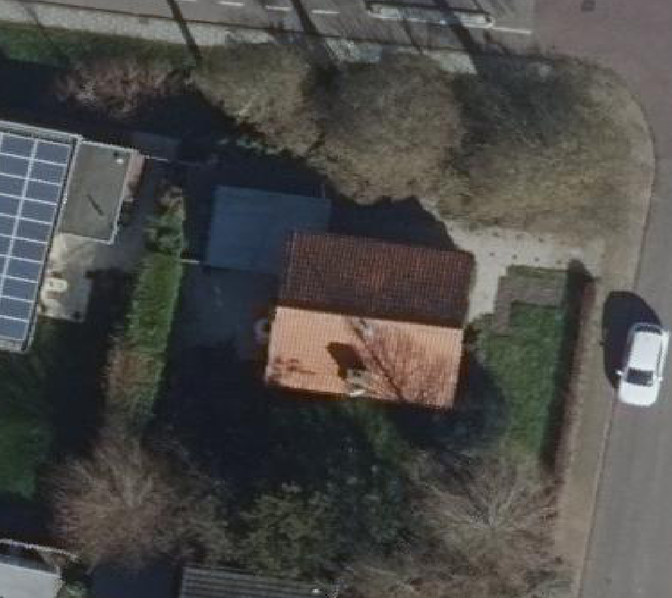 True ortho luchtfoto van Burgh-Haamstede met zicht op woning