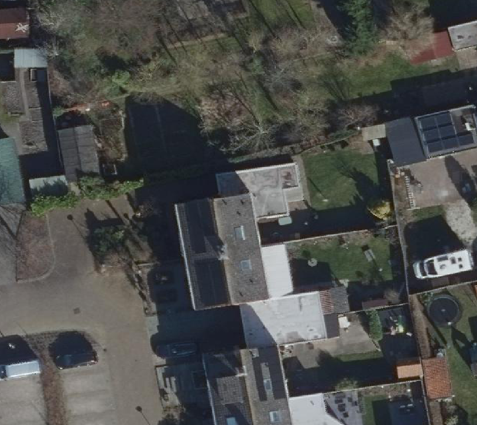 True ortho Luchtfoto op daksegment