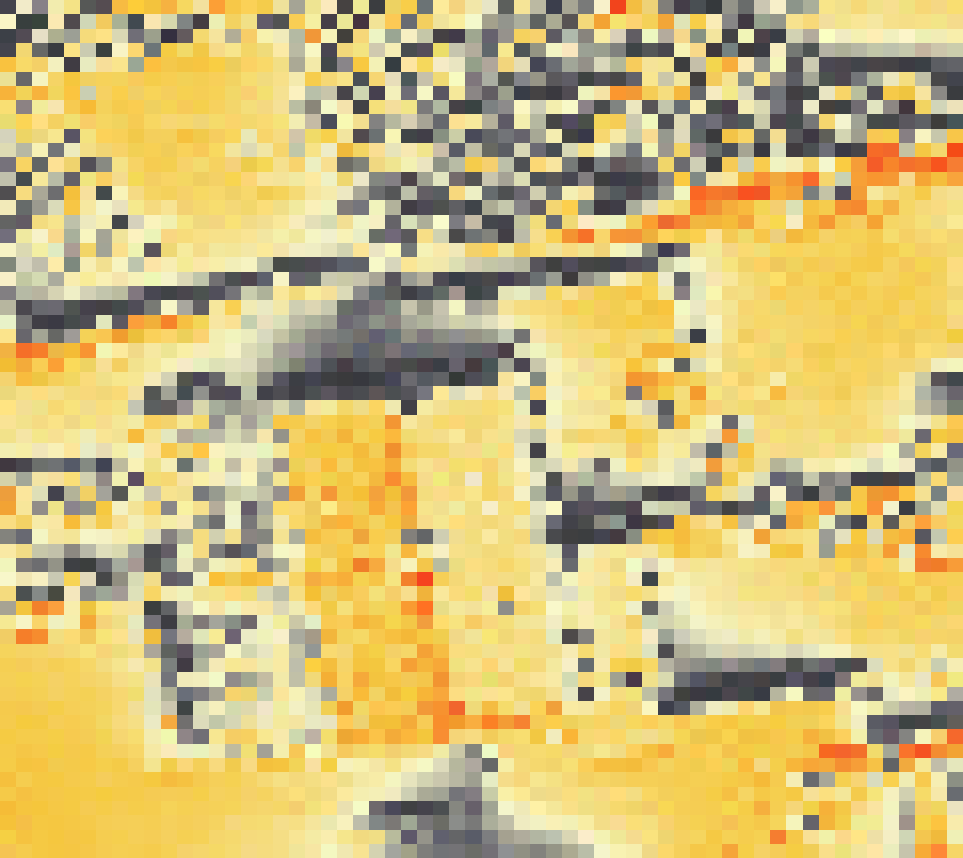 PV-irradiatie op daksegment ingezoomd met intensiteitsverdeling van zonlicht