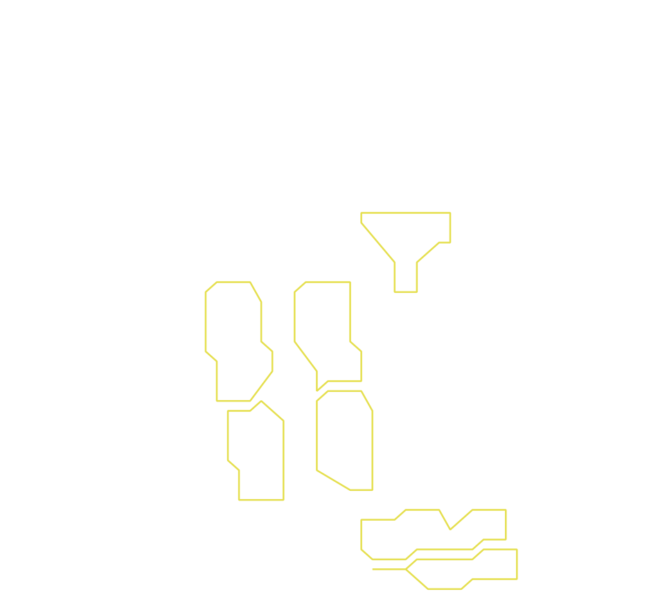 Daksegment ingezoomd met contourlijnen en structuurweergave
