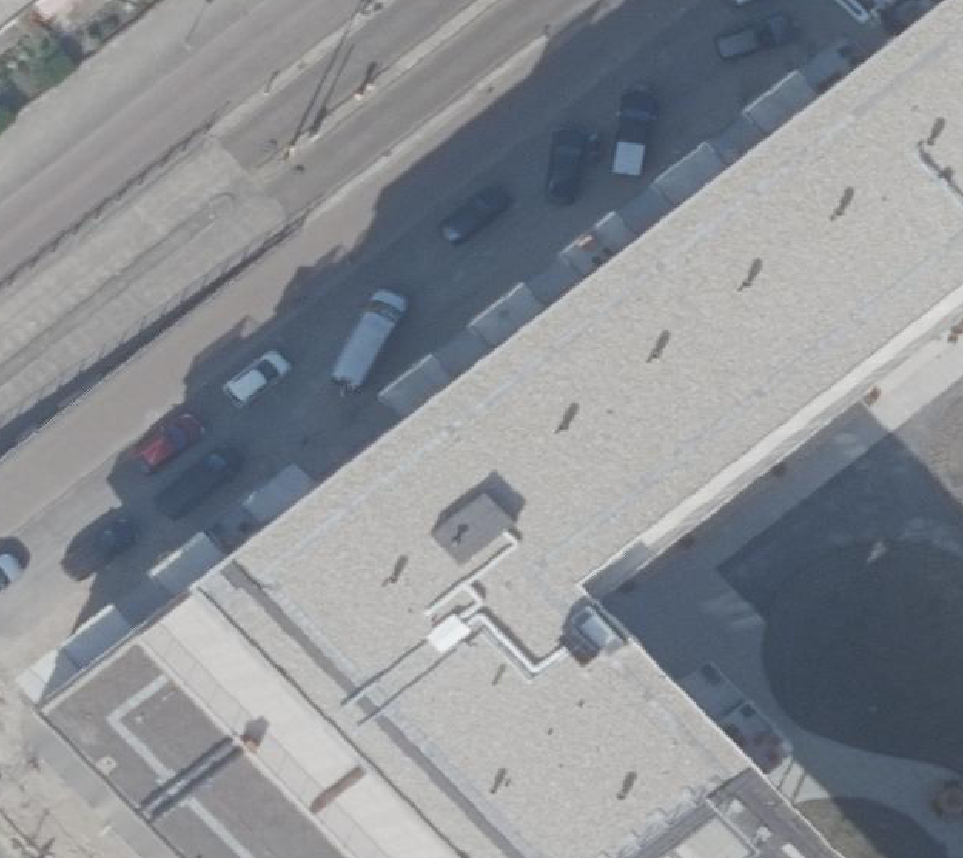 True ortho Luchtfoto op daksegment