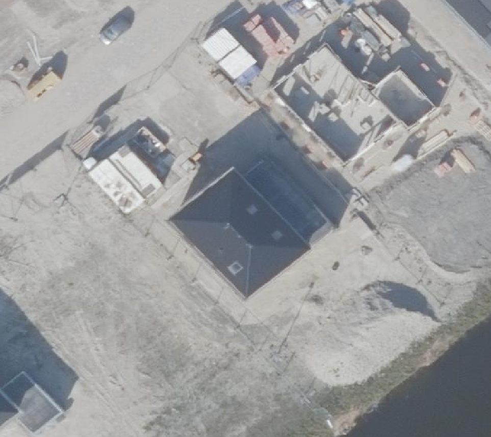 True ortho Luchtfoto op daksegment