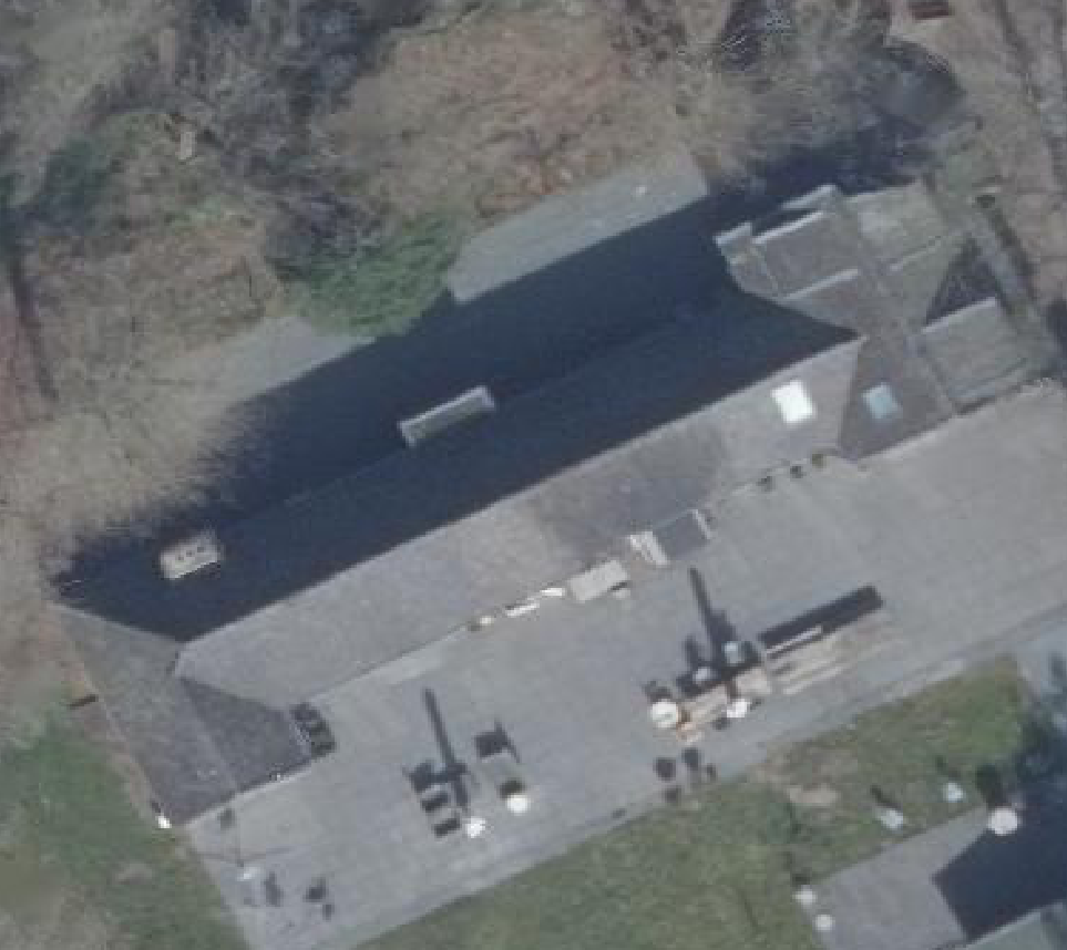 True ortho luchtfoto van Huizen met zicht op woning