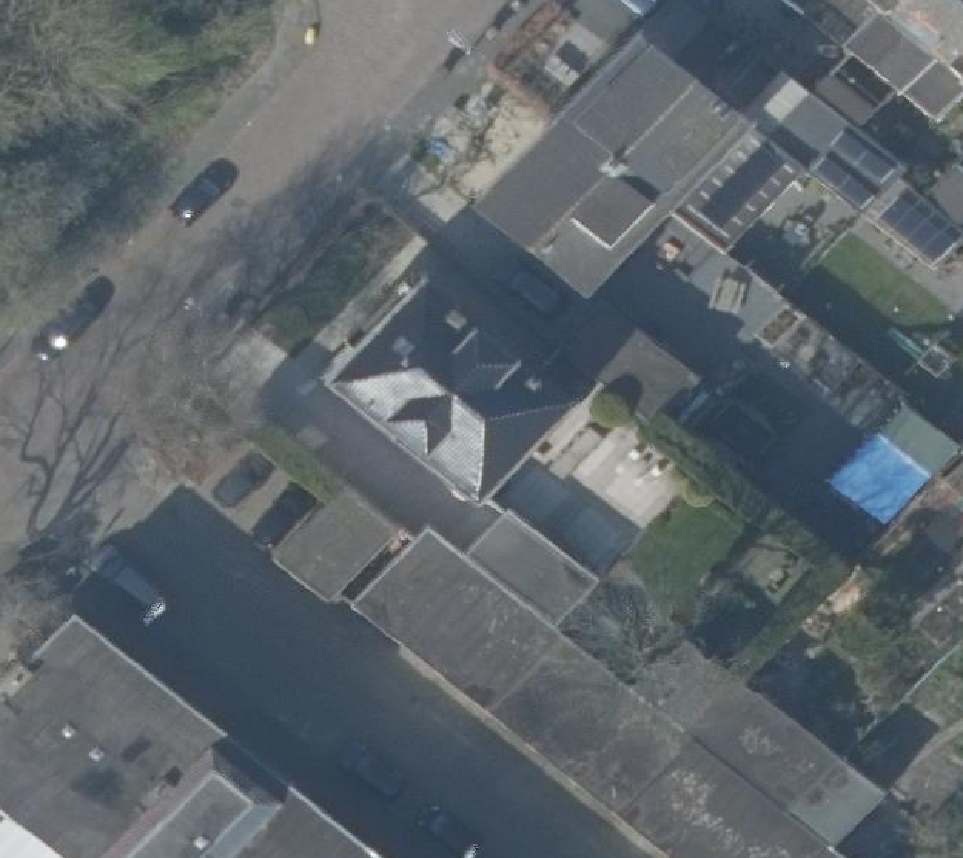 True ortho Luchtfoto op daksegment