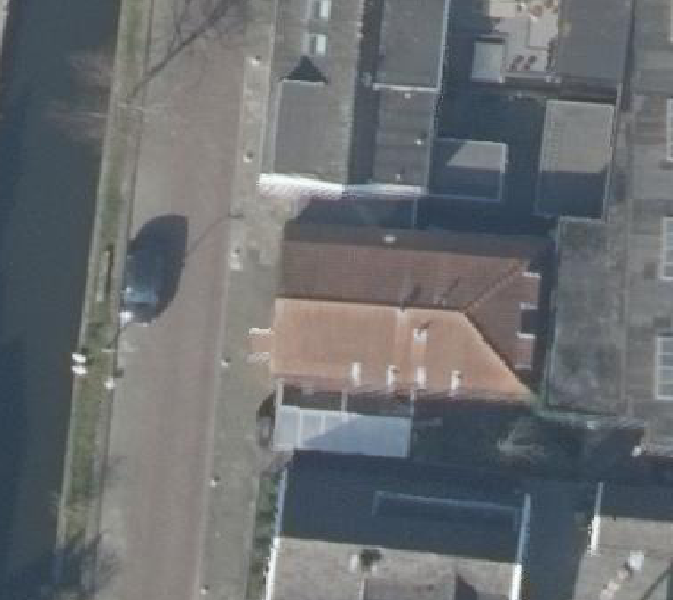 True ortho luchtfoto van Halfweg met zicht op woning