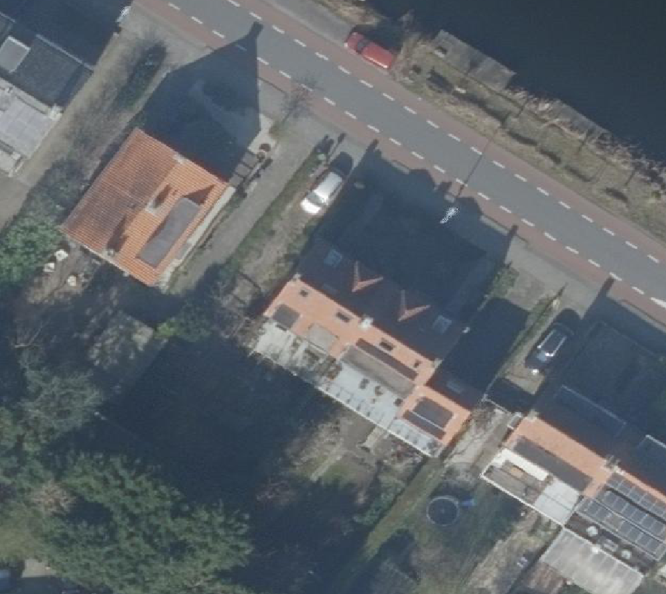 True ortho Luchtfoto op daksegment