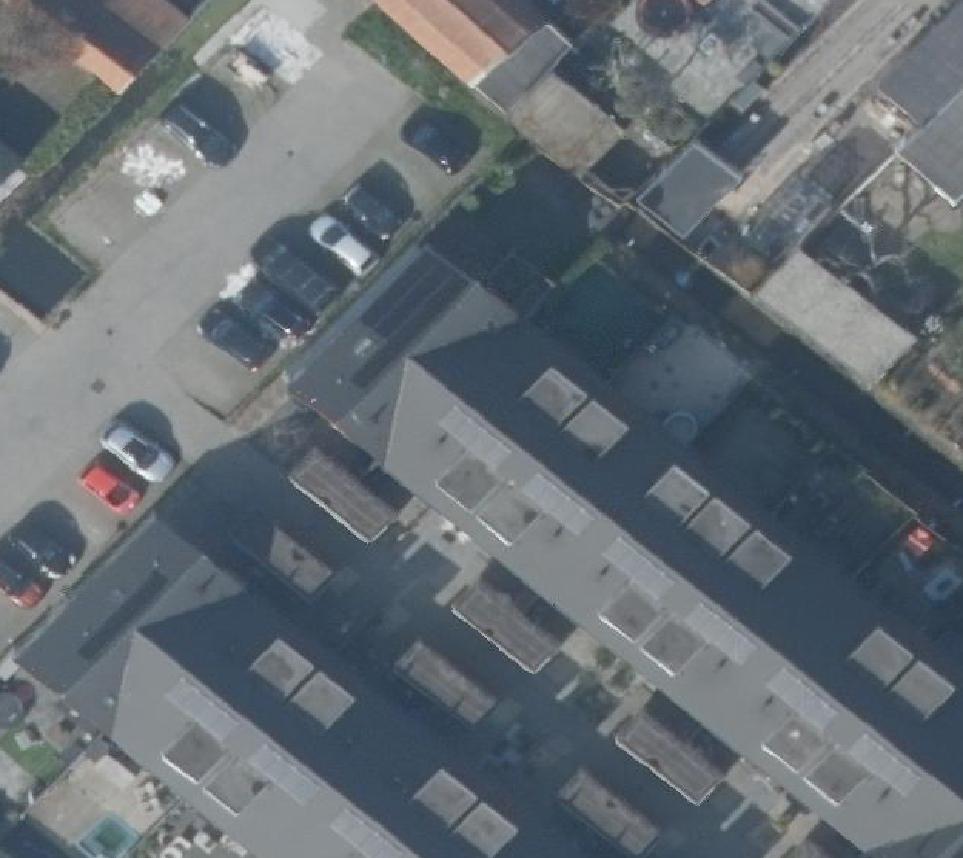 True ortho Luchtfoto op daksegment
