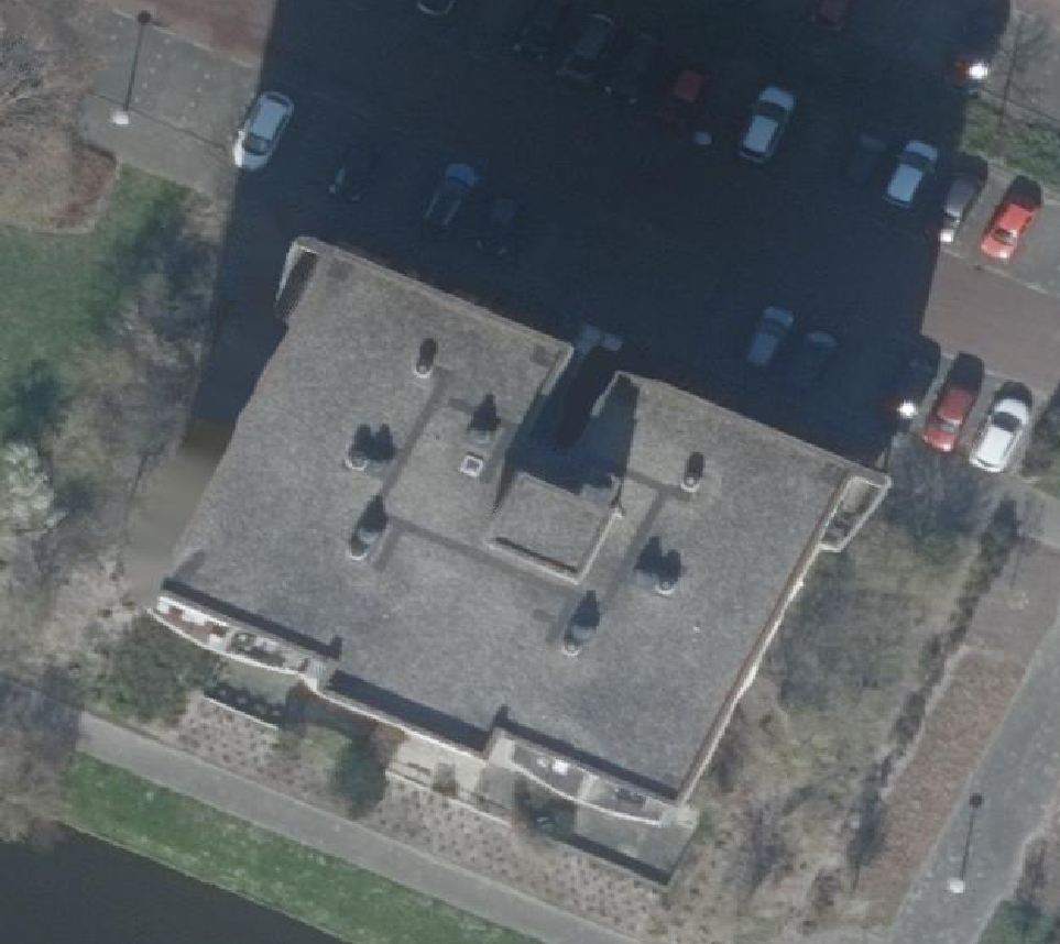 True ortho Luchtfoto op daksegment