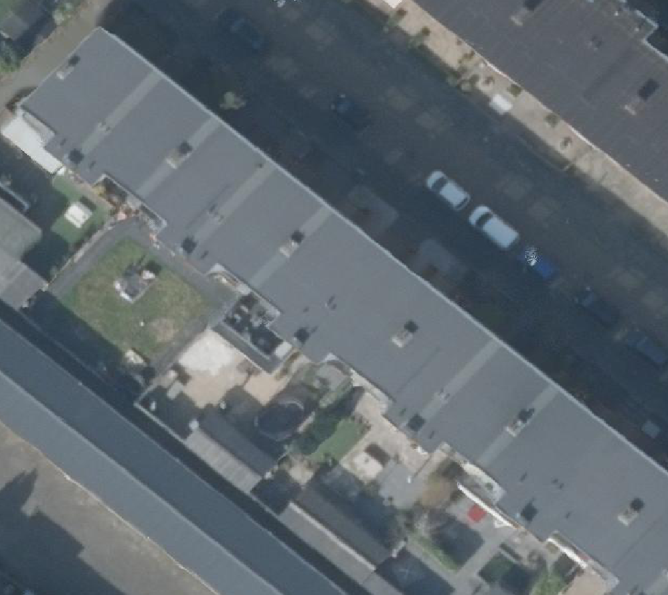 True ortho Luchtfoto op daksegment