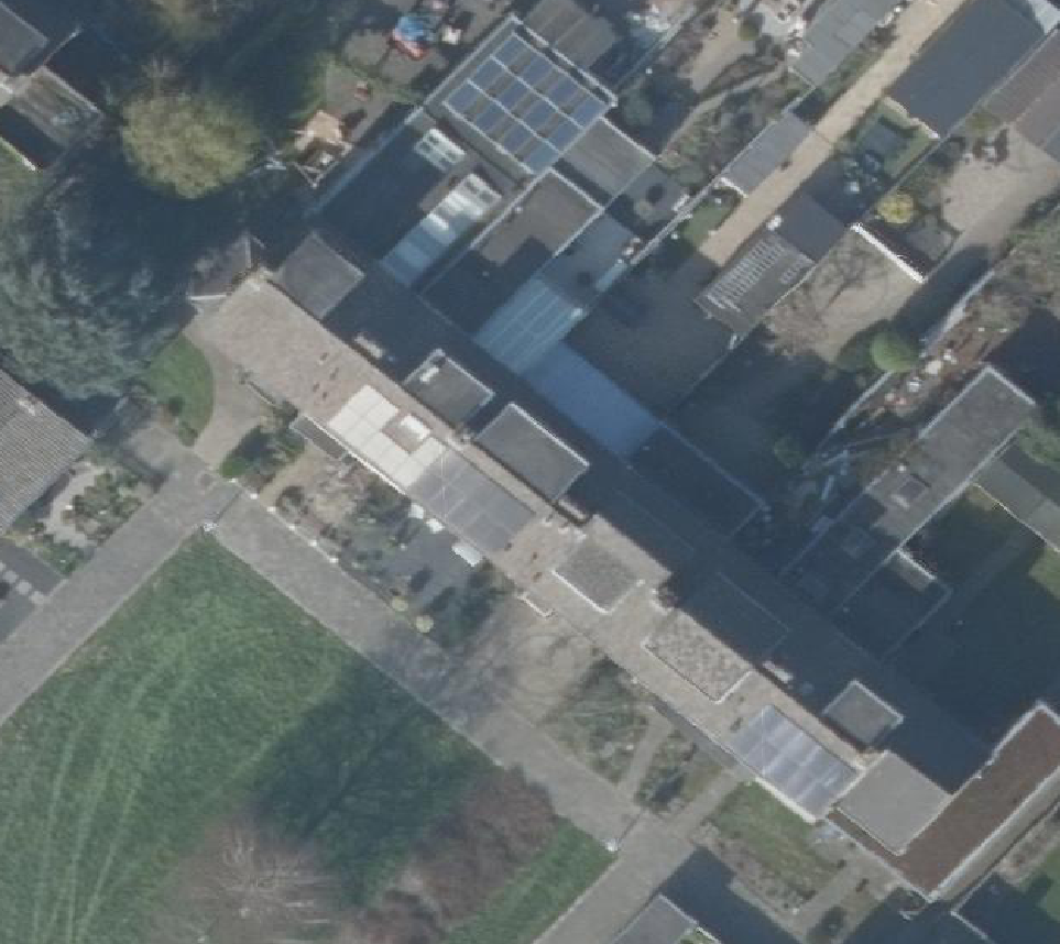 True ortho Luchtfoto op daksegment