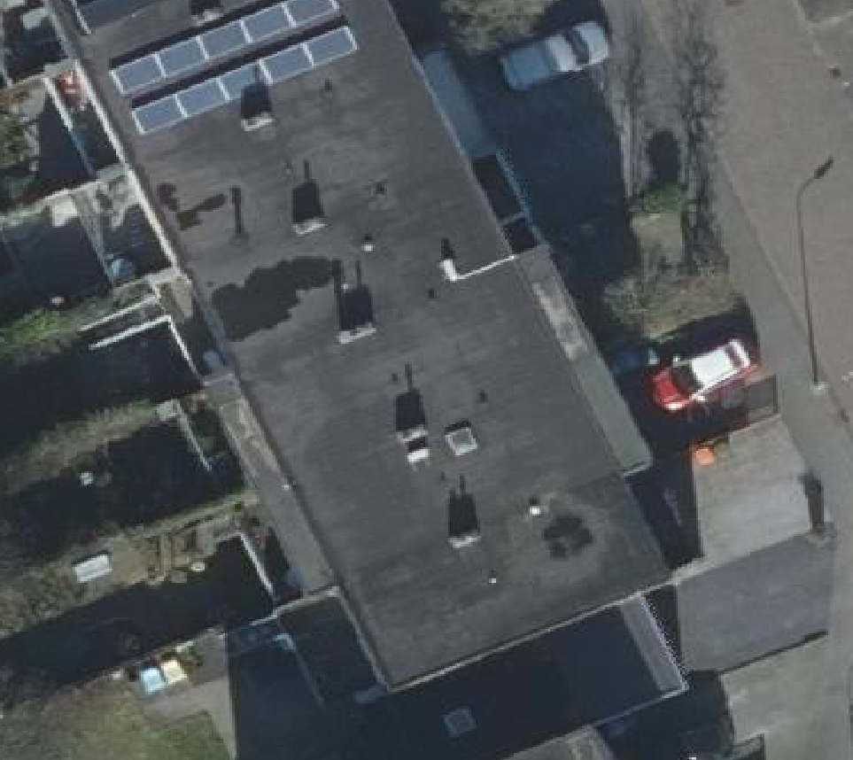 True ortho luchtfoto van Gorinchem met zicht op woning