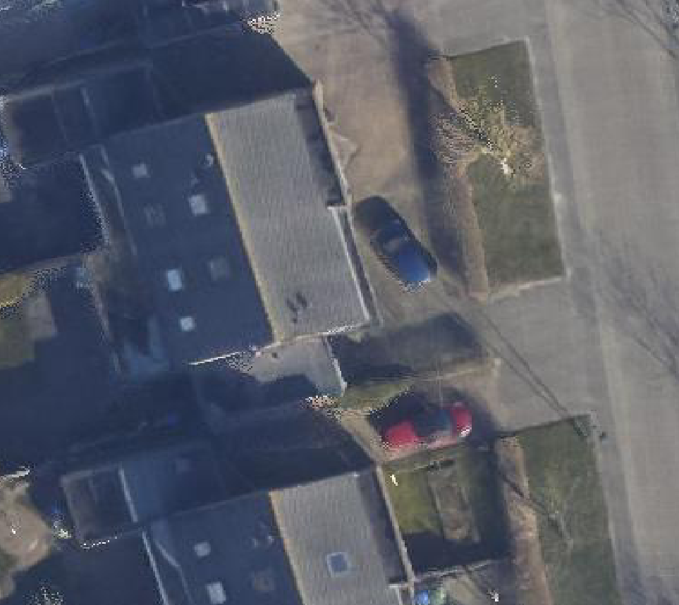 True ortho luchtfoto van Leeuwarden met zicht op woning
