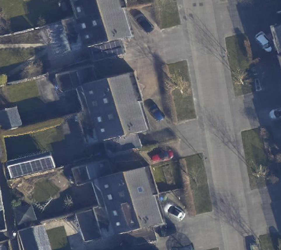 True ortho Luchtfoto op daksegment