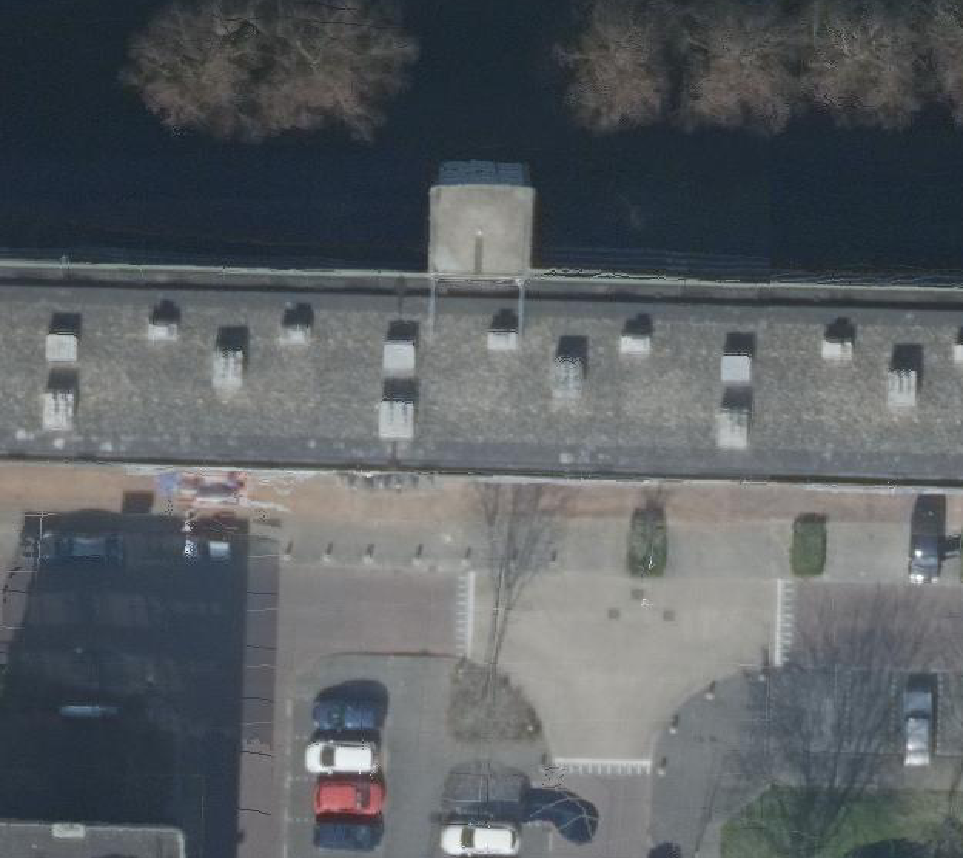 True ortho Luchtfoto op daksegment
