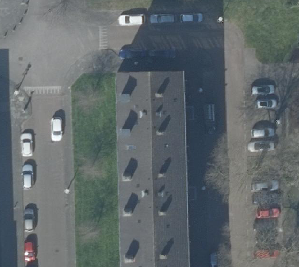 True ortho Luchtfoto op daksegment