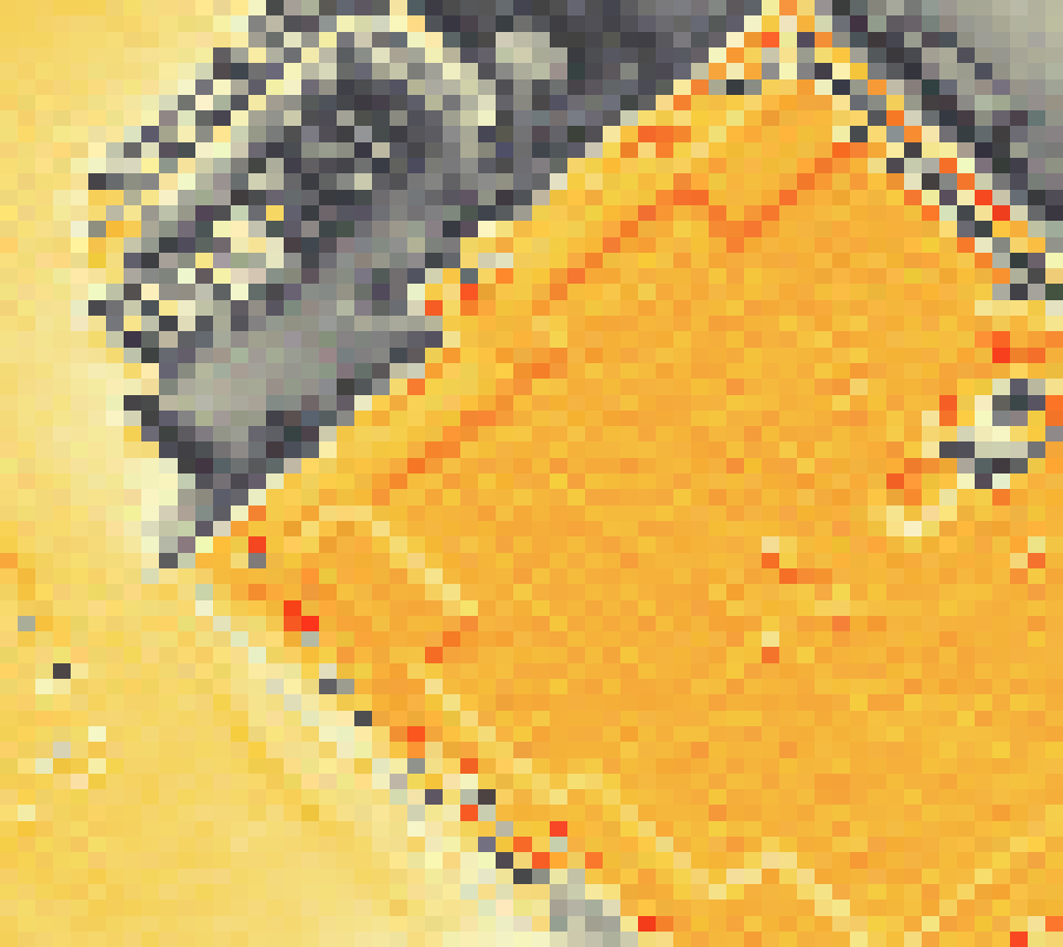 PV-irradiatie op daksegment ingezoomd met intensiteitsverdeling van zonlicht