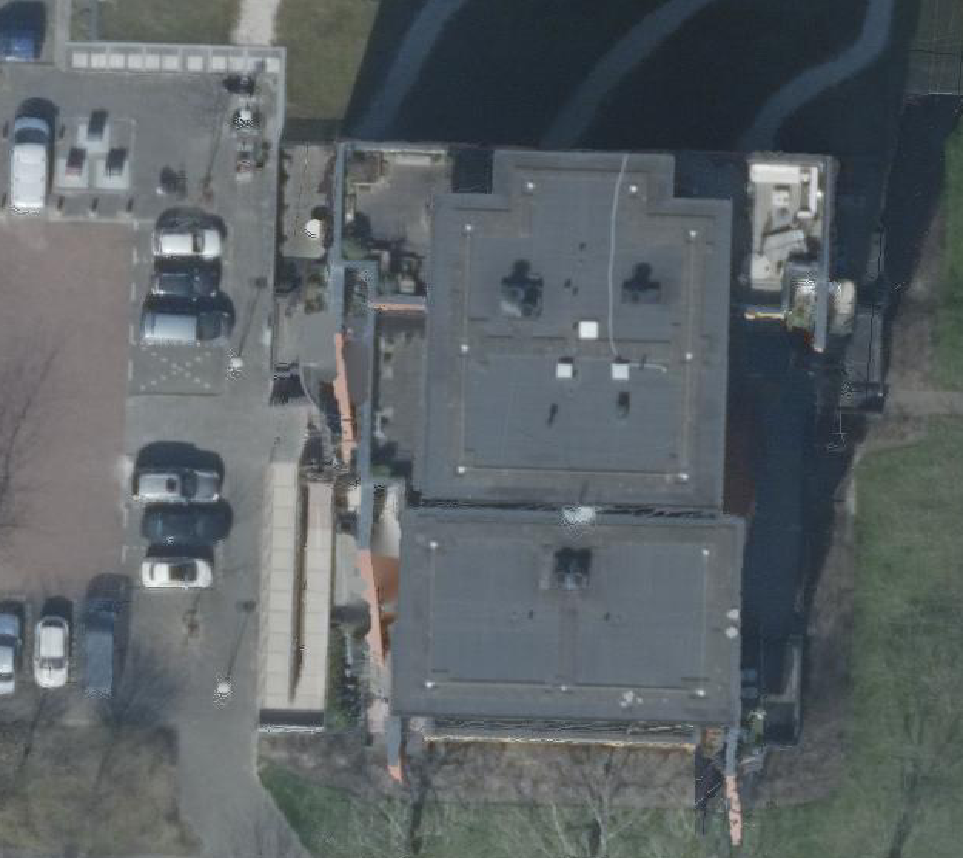 True ortho Luchtfoto op daksegment