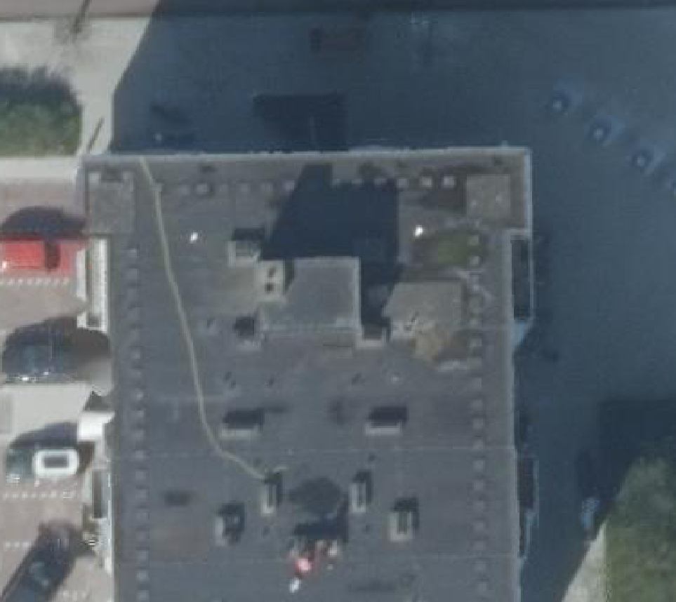 True ortho luchtfoto van Amsterdam met zicht op woning