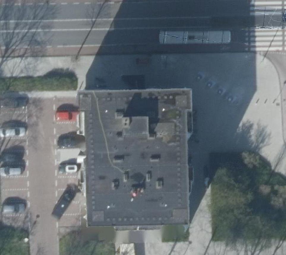 True ortho Luchtfoto op daksegment