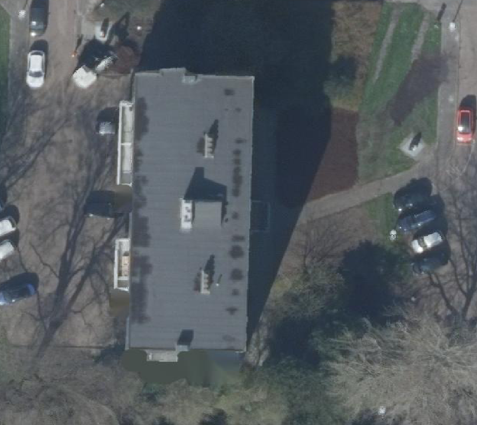 True ortho Luchtfoto op daksegment