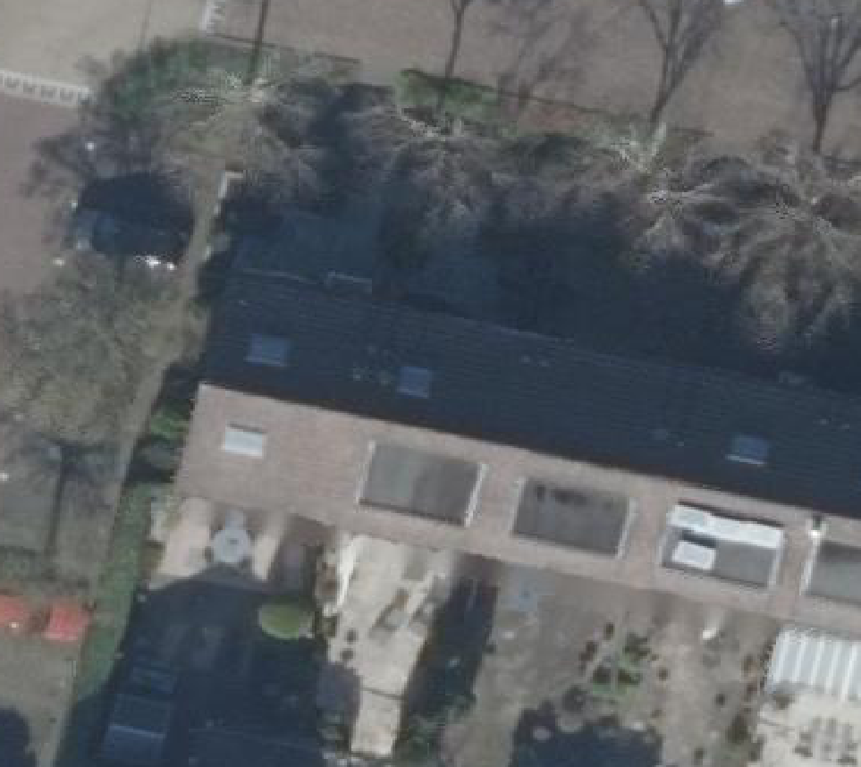 True ortho luchtfoto van Amstelveen met zicht op woning
