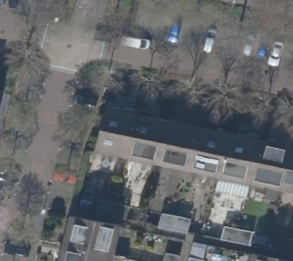 True ortho Luchtfoto op daksegment