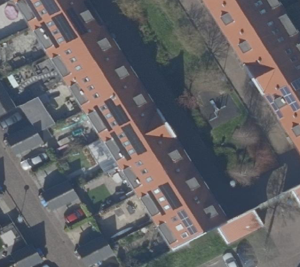 True ortho Luchtfoto op daksegment