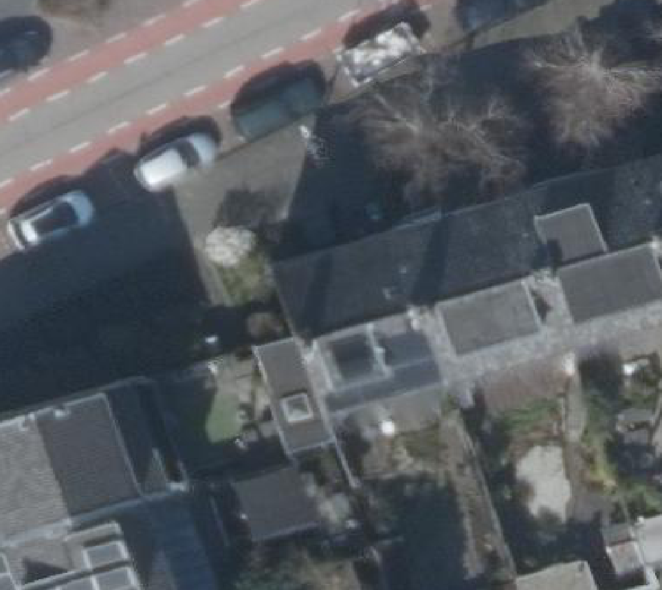 True ortho luchtfoto van Amstelveen met zicht op woning