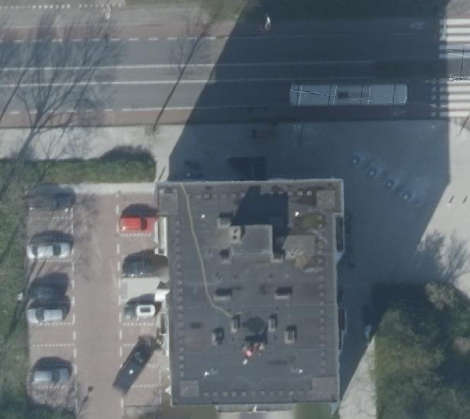 True ortho Luchtfoto op daksegment